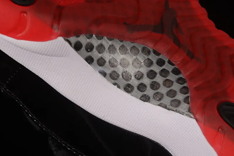 All categories Air Jordan Jordan series basketball shoes Air Jordan 11 #ZG version Air Jordan 11 Low Bred AJ11 Joe 11 patent leather black and red low-top basketball shoes 528896-012